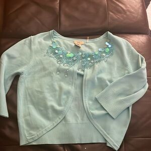 Escio Y2K Beed Embellished Neckline Stretchy Shrug